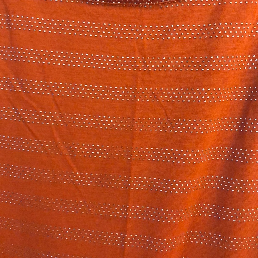 Burnt Orange studded sleeveless top - Picture 3 of 5